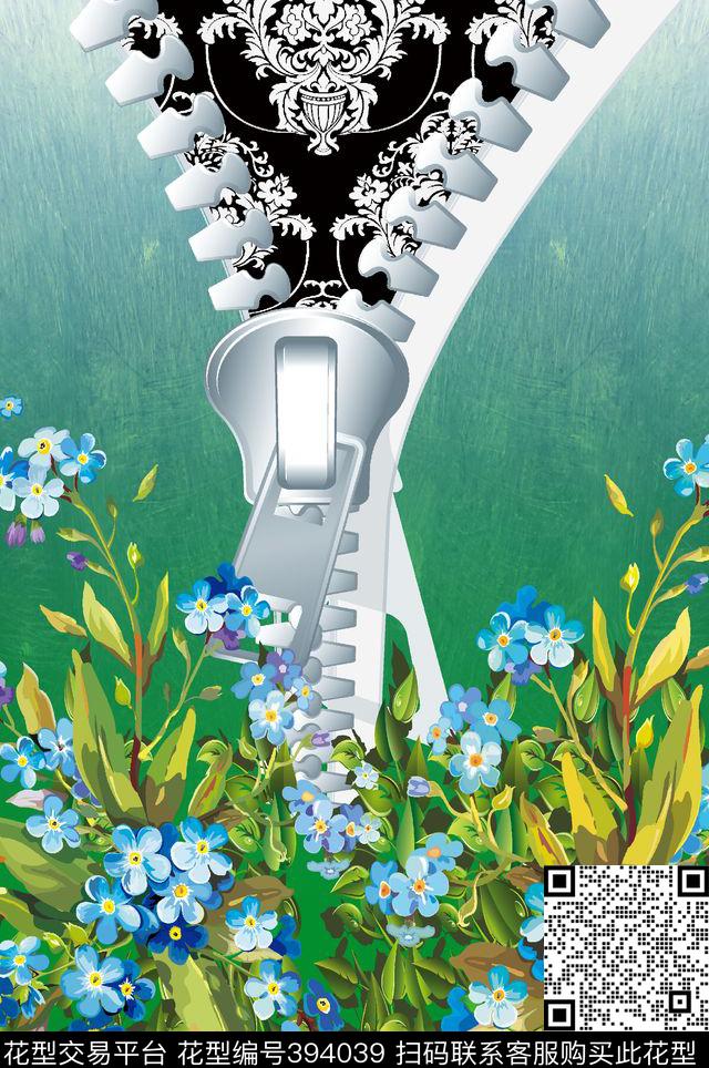 花卉菊花数码印花华亿平台下载（图片编号: 394039） - 瓦栏（Walan）