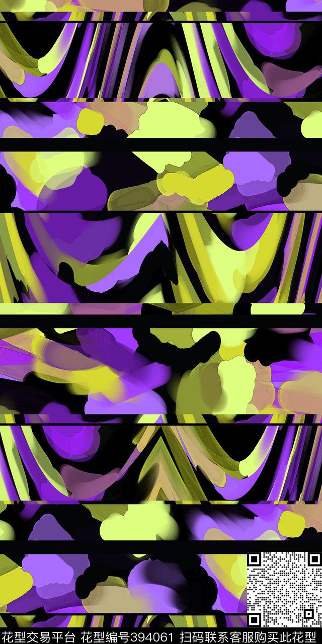 贵气色块数码印花华亿平台下载（图片编号: 394061） - 瓦栏（Walan）