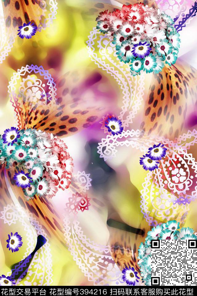 田园写意面料华亿平台数码印花华亿平台下载（图片编号: 394216） - 瓦栏（Walan）