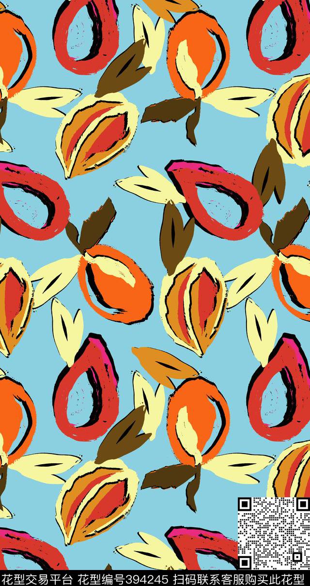 水果复古传统印花华亿平台下载（图片编号: 394245） - 瓦栏（Walan）