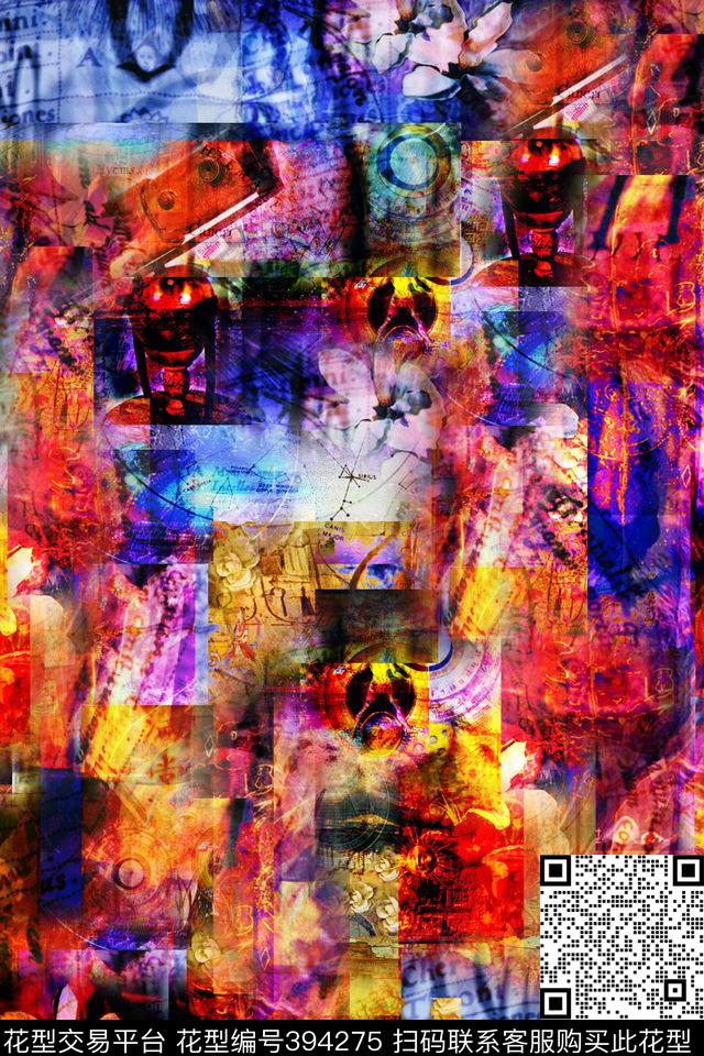 变幻写实抽象数码印花华亿平台下载（图片编号: 394275） - 瓦栏（Walan）