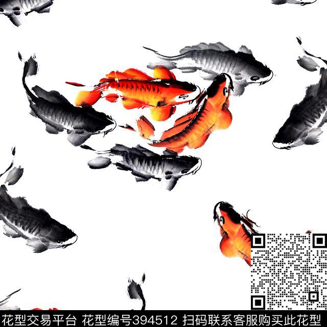 潮流抽象动物传统印花华亿平台下载（图片编号: 394512） - 瓦栏（Walan）