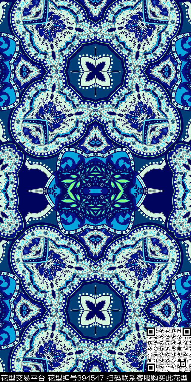 欧式佩斯利女装传统印花华亿平台下载（图片编号: 394547） - 瓦栏（Walan）