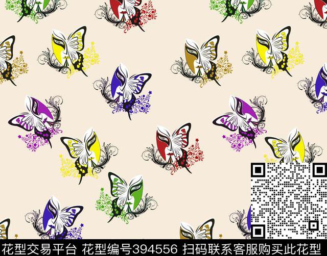 脸谱中国风民族风传统印花华亿平台下载（图片编号: 394556） - 瓦栏（Walan）