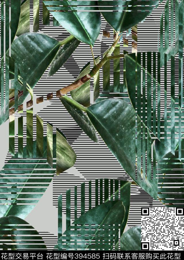 潮流抽象复古数码印花华亿平台下载（图片编号: 394585） - 瓦栏（Walan）