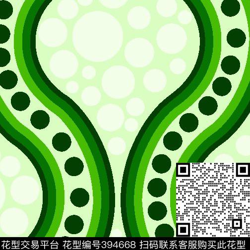 几何波浪圆点传统印花华亿平台下载（图片编号: 394668） - 瓦栏（Walan）