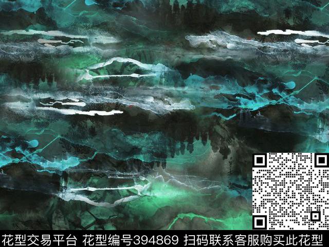 复古几何风景数码印花华亿平台下载（图片编号: 394869） - 瓦栏（Walan）