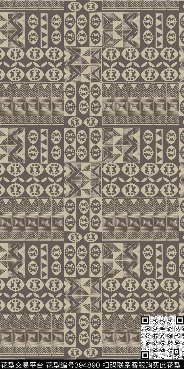 复古几何民族风格中国风传统印花华亿平台下载（图片编号: 394890） - 瓦栏（Walan）