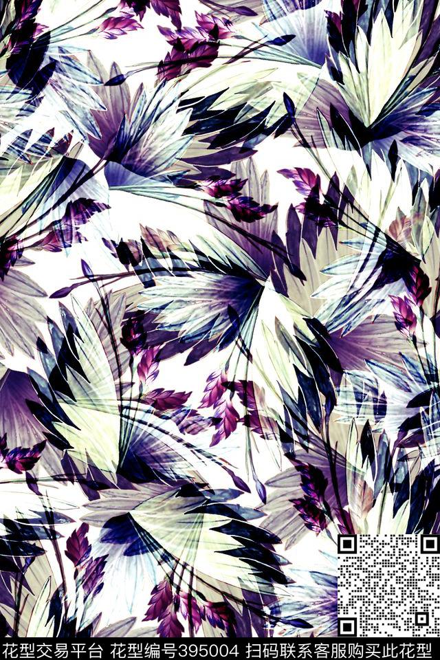 花卉数码印花华亿平台下载（图片编号: 395004） - 瓦栏（Walan）