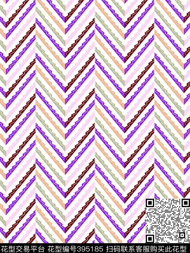 传统印花几何条纹传统印花华亿平台下载（图片编号: 395185） - 瓦栏（Walan）