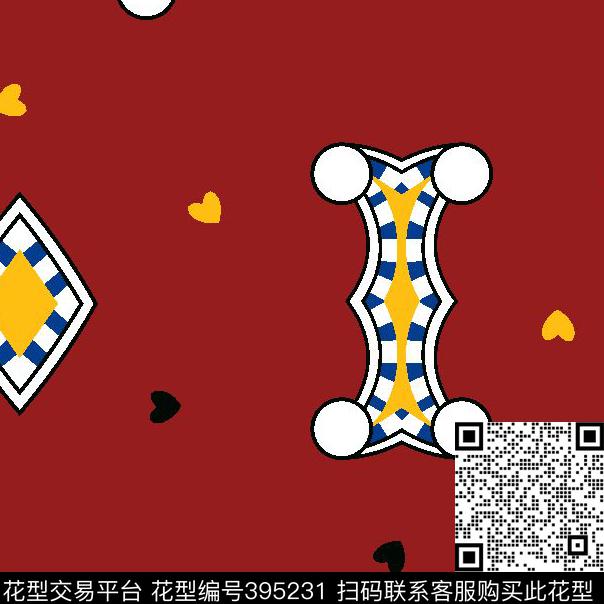 异形传统印花华亿平台下载（图片编号: 395231） - 瓦栏（Walan）