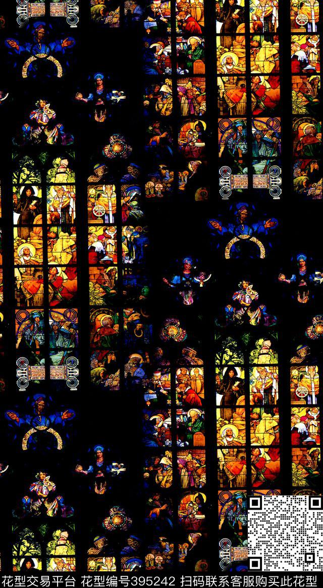 巴洛克风复古人物数码印花华亿平台下载（图片编号: 395242） - 瓦栏（Walan）