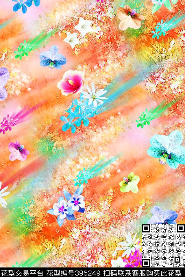 花卉田园泳装数码印花华亿平台下载（图片编号: 395249） - 瓦栏（Walan）