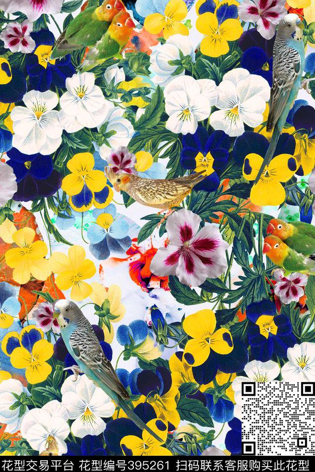 热带植物异域数码印花华亿平台下载（图片编号: 395261） - 瓦栏（Walan）