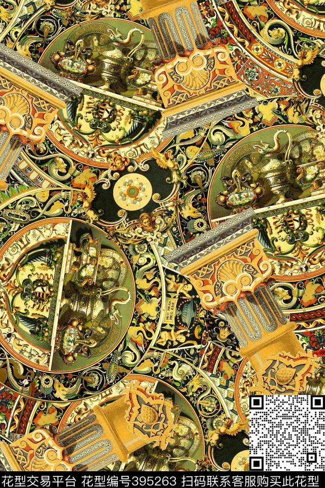 欧式罗马柱瓷器数码印花华亿平台下载（图片编号: 395263） - 瓦栏（Walan）