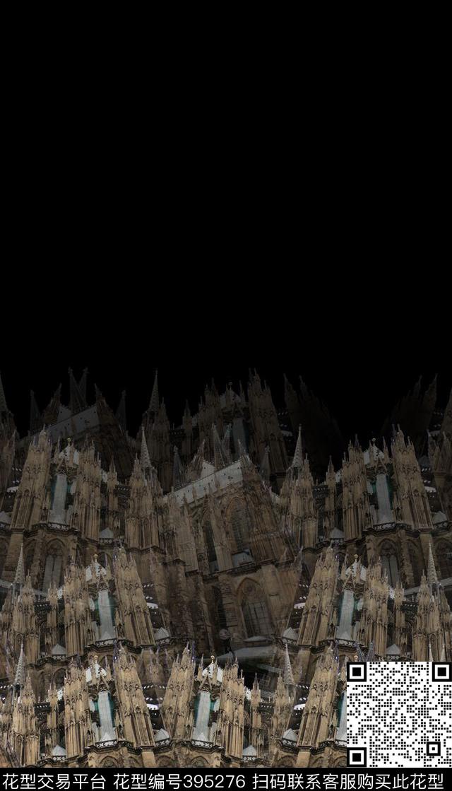 潮流风景复古数码印花华亿平台下载（图片编号: 395276） - 瓦栏（Walan）