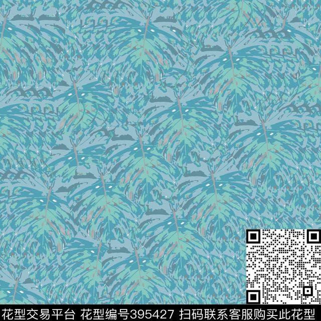 复古男装华亿平台叶子传统印花华亿平台下载（图片编号: 395427） - 瓦栏（Walan）