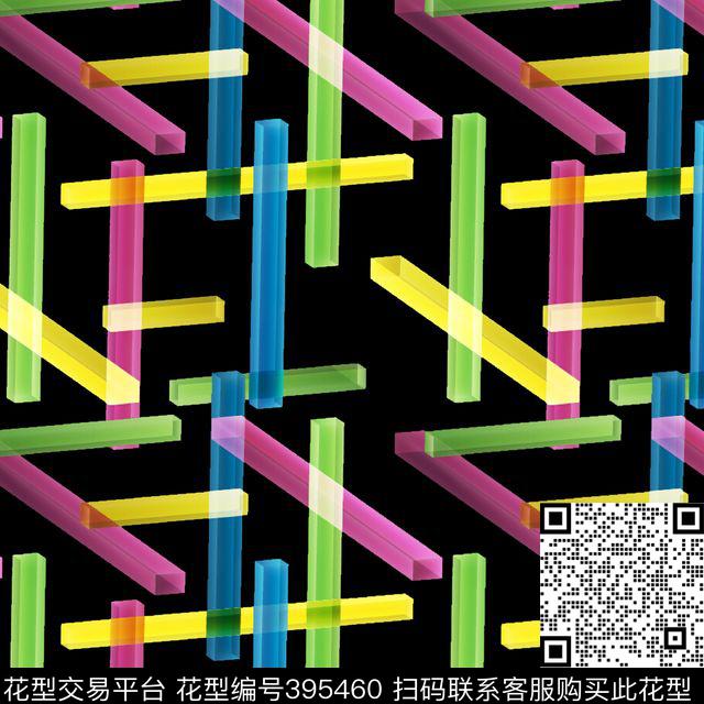 空间立体几何数码印花华亿平台下载（图片编号: 395460） - 瓦栏（Walan）