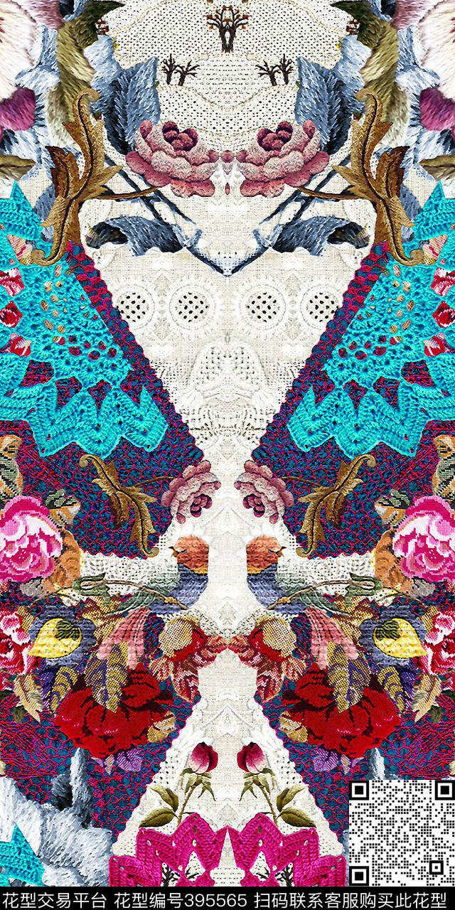 定位编织抽象数码印花华亿平台下载（图片编号: 395565） - 瓦栏（Walan）