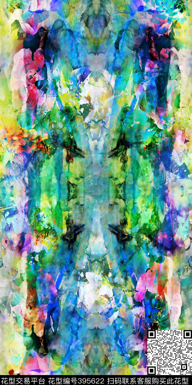 写意水墨数码印花华亿平台下载（图片编号: 395622） - 瓦栏（Walan）