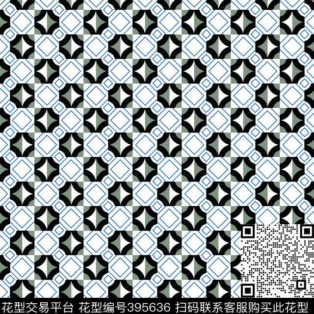 几何小菱形格传统印花华亿平台下载（图片编号: 395636） - 瓦栏（Walan）