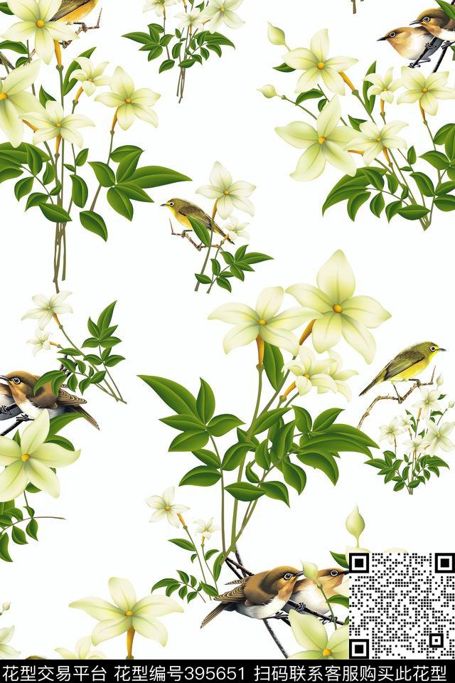 休闲小碎花流行时尚花卉数码印花华亿平台下载（图片编号: 395651） - 瓦栏（Walan）