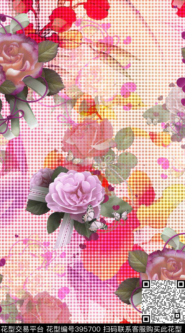 经典网格布条数码印花华亿平台下载（图片编号: 395700） - 瓦栏（Walan）