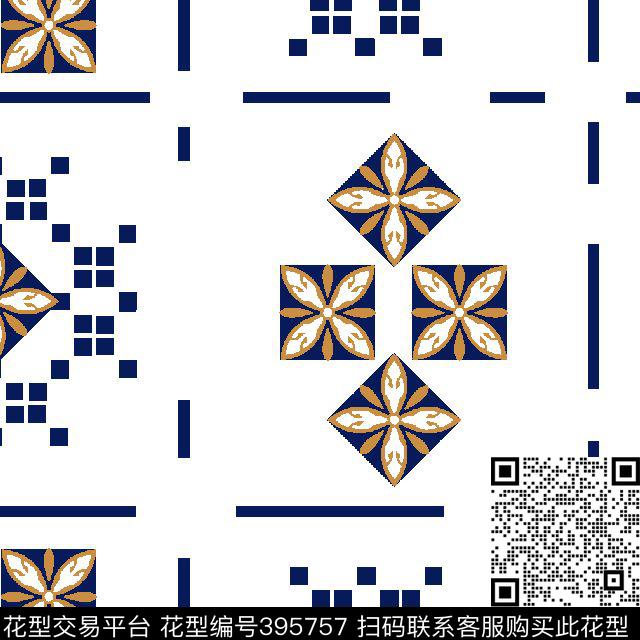 格子花壹人行欧美风格传统印花华亿平台下载（图片编号: 395757） - 瓦栏（Walan）