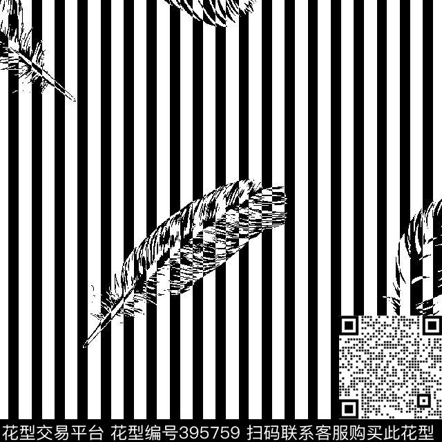 条子花壹人行几何花传统印花华亿平台下载（图片编号: 395759） - 瓦栏（Walan）