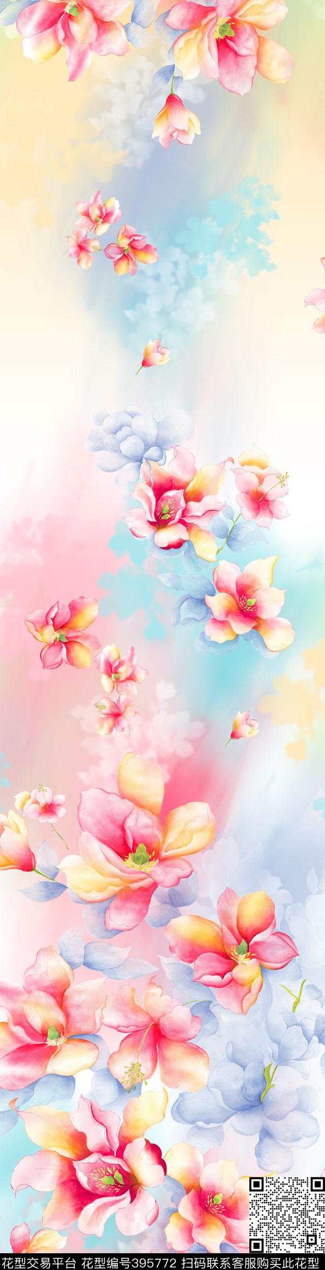 花卉家纺转移数码印花华亿平台下载（图片编号: 395772） - 瓦栏（Walan）