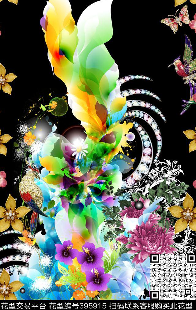 休闲幻彩定位女装数码印花华亿平台下载（图片编号: 395915） - 瓦栏（Walan）