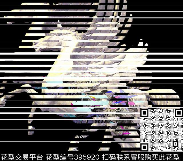 潮流飞马复古数码印花华亿平台下载（图片编号: 395920） - 瓦栏（Walan）