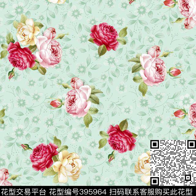 花卉家纺田园传统印花华亿平台下载（图片编号: 395964） - 瓦栏（Walan）