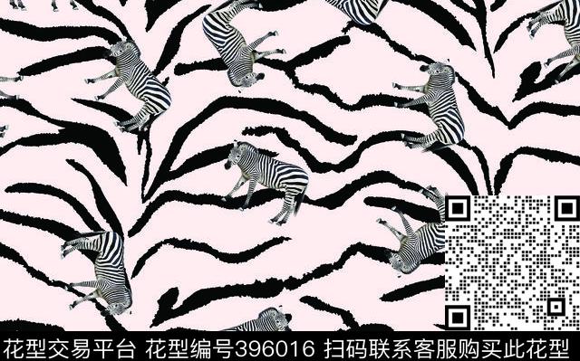 斑马动物纹服装数码印花华亿平台下载（图片编号: 396016） - 瓦栏（Walan）