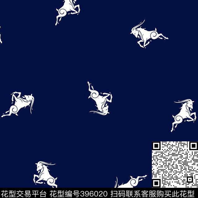 动物壹人行几何动物传统印花华亿平台下载（图片编号: 396020） - 瓦栏（Walan）