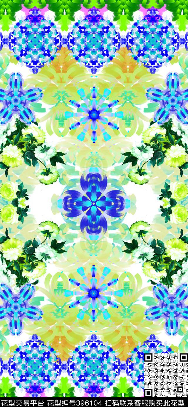 定位古典纹饰渐变数码印花华亿平台下载（图片编号: 396104） - 瓦栏（Walan）