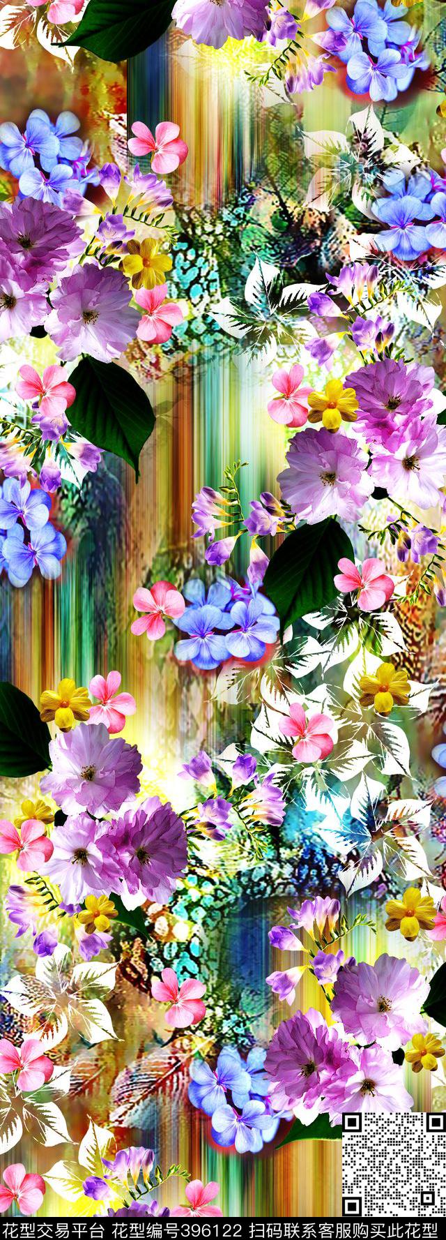 花田园写意数码印花华亿平台下载（图片编号: 396122） - 瓦栏（Walan）