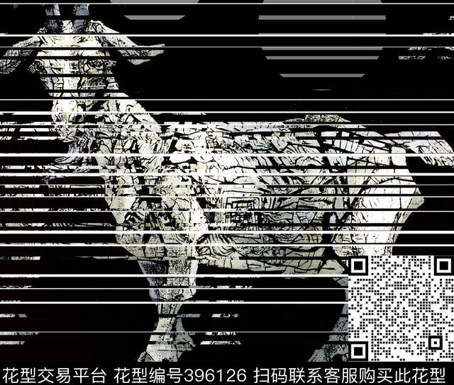 潮流抽象复古数码印花华亿平台下载（图片编号: 396126） - 瓦栏（Walan）