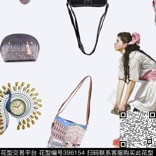 包潮流抽象数码印花华亿平台下载（图片编号: 396154） - 瓦栏（Walan）