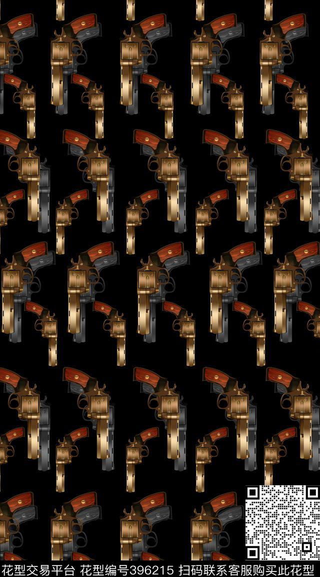 金属分色手枪数码印花华亿平台下载（图片编号: 396215） - 瓦栏（Walan）