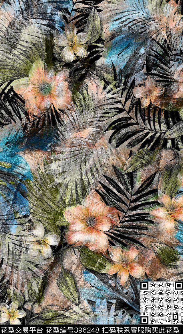 复古呢绒热带数码印花华亿平台下载（图片编号: 396248） - 瓦栏（Walan）