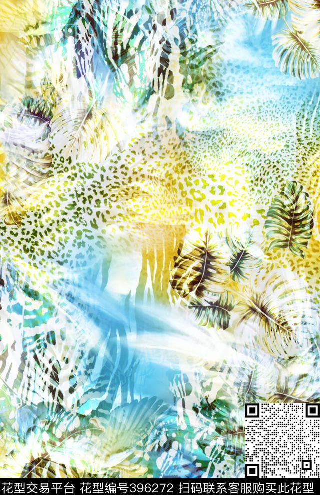 幻想服装花卉数码印花华亿平台下载（图片编号: 396272） - 瓦栏（Walan）