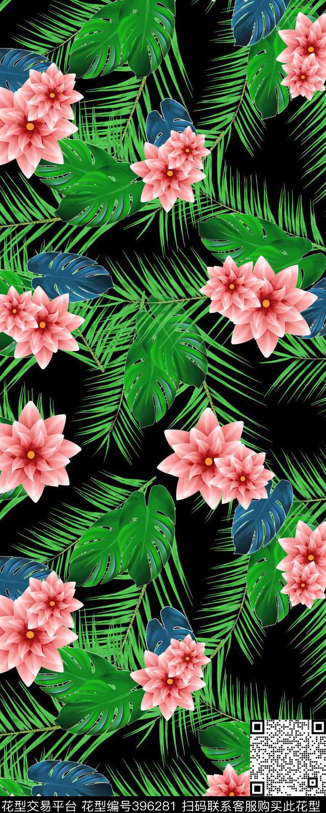 欧美日韩花卉数码印花华亿平台下载（图片编号: 396281） - 瓦栏（Walan）