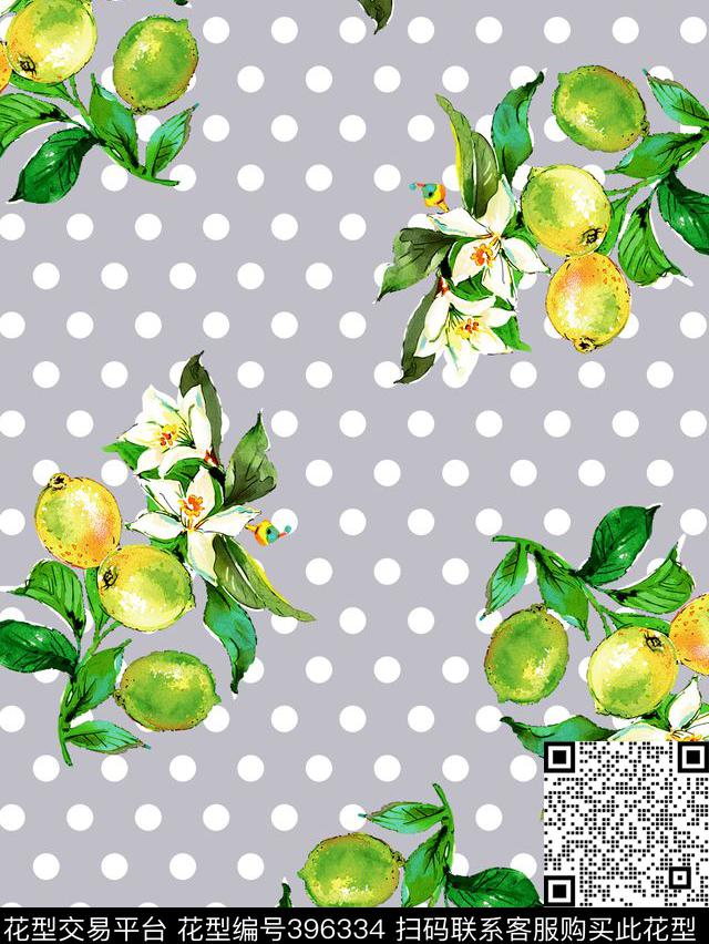 水果印花水果花卉点子花卉传统印花华亿平台下载（图片编号: 396334） - 瓦栏（Walan）