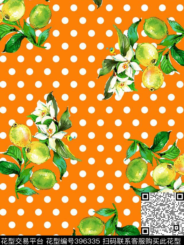 水果印花水果花卉点子花卉传统印花华亿平台下载（图片编号: 396335） - 瓦栏（Walan）