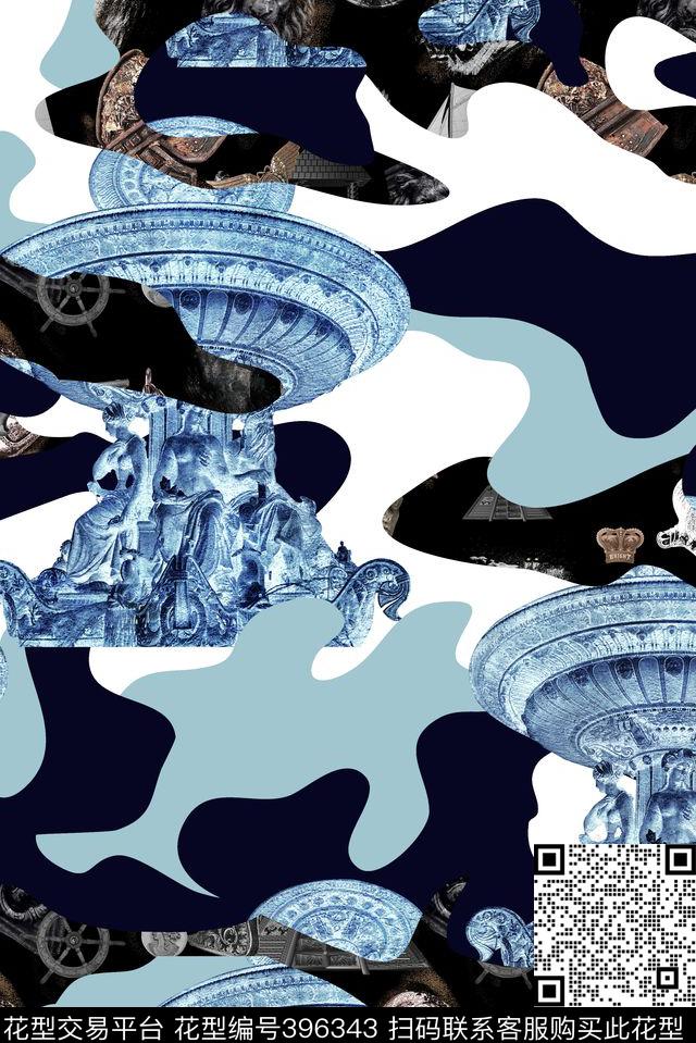 大牌欧式妇女男装女装欧式复古流行时尚花等数码印花华亿平台下载（图片编号: 396343） - 瓦栏（Walan）