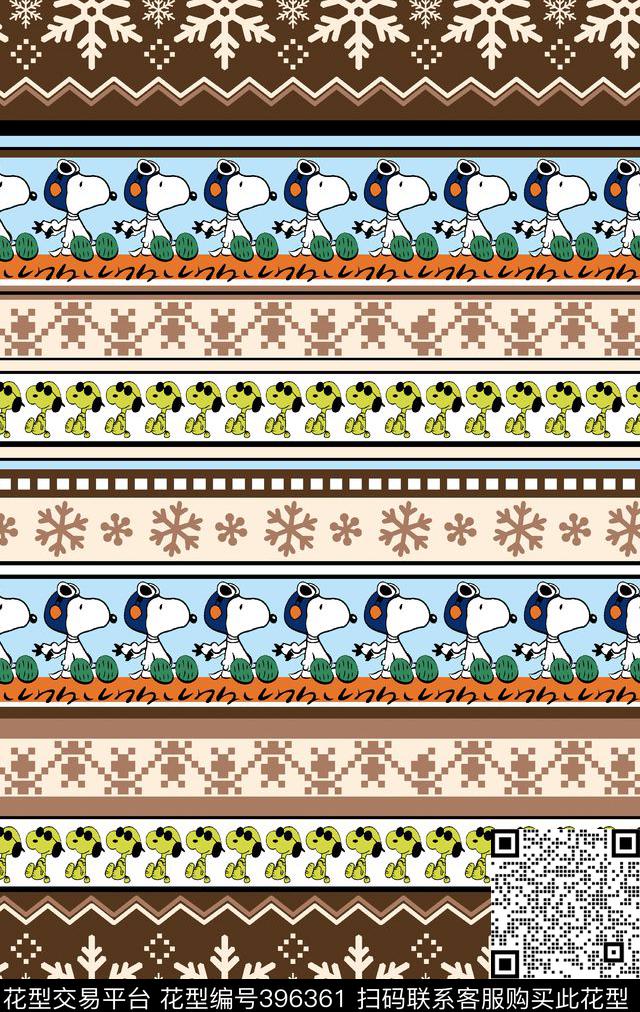 几何卡通狗传统印花华亿平台下载（图片编号: 396361） - 瓦栏（Walan）