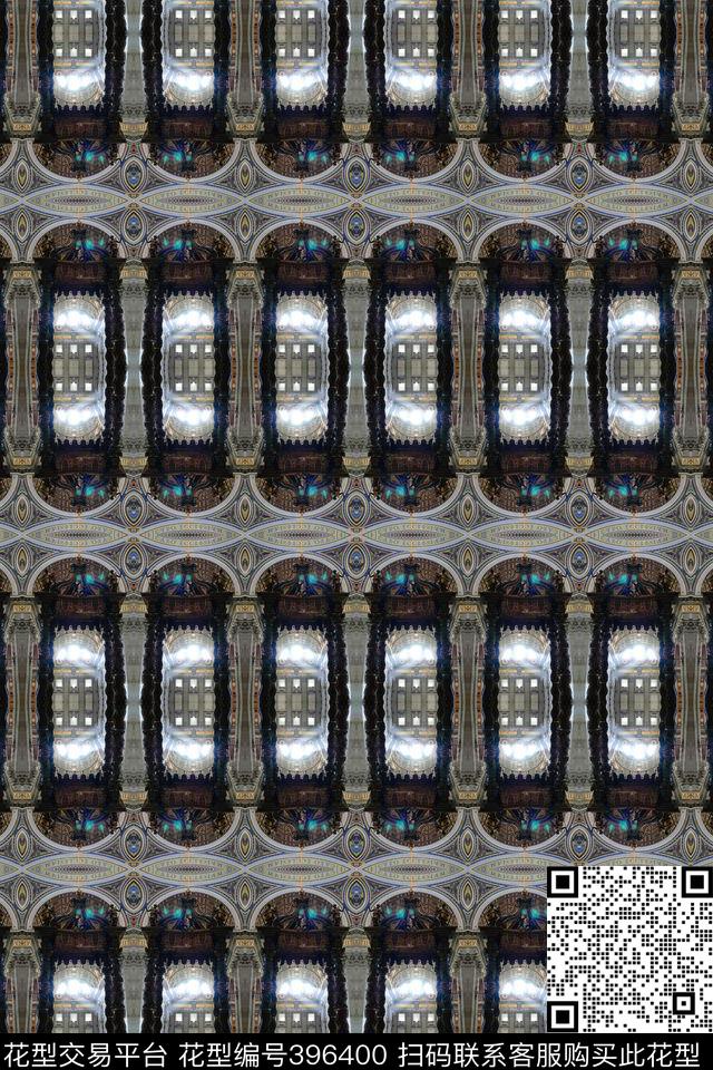 复古宫廷华丽风建筑教堂数码印花数码印花华亿平台下载（图片编号: 396400） - 瓦栏（Walan）