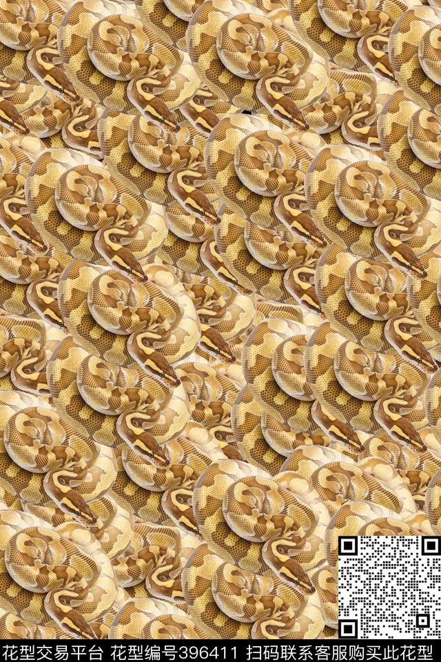网状黄金蟒蛇数码印花华亿平台下载（图片编号: 396411） - 瓦栏（Walan）