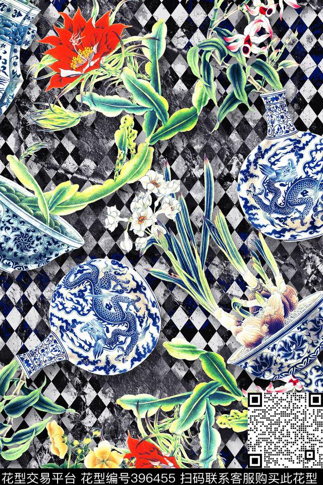 壁纸餐厅复古数码印花华亿平台下载（图片编号: 396455） - 瓦栏（Walan）